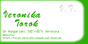 veronika torok business card